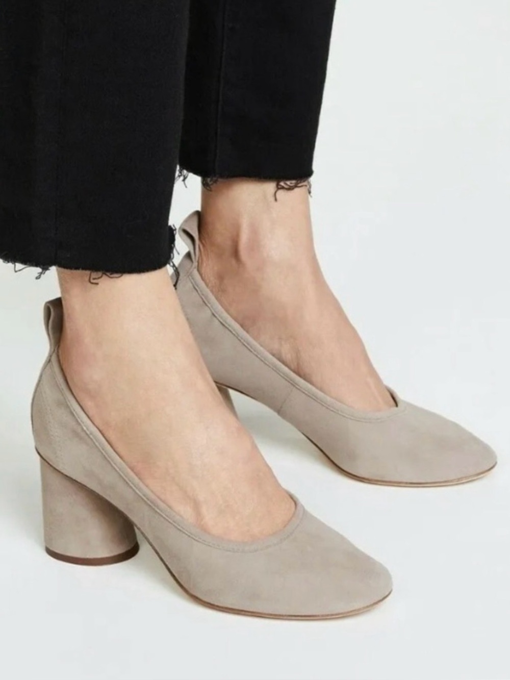 Tory Burch Taupe Suede Therese Pumps Size 10.5